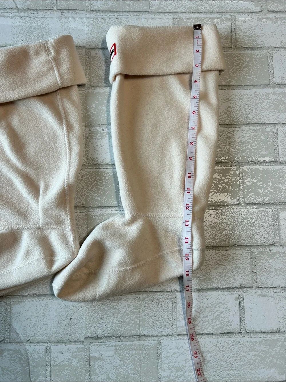 Hunter Cream Fleece Boot Socks - Woman’s